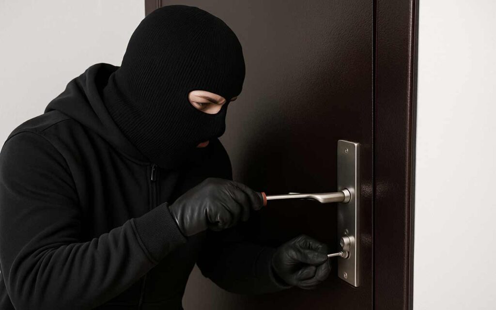 Porte blindée ou serrure 3 points