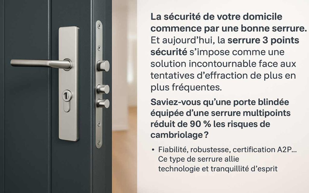 Serrure 3 points sécurité : le guide complet pour une protection optimale