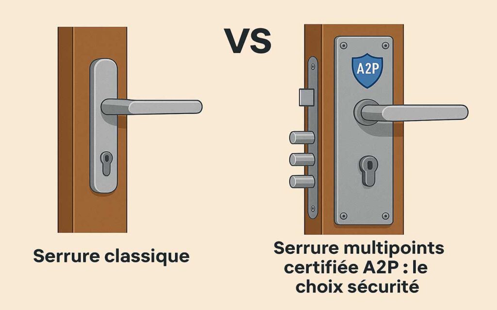 Serrure multipoints certifiée A2P : le choix sécurité pour votre porte d’entrée