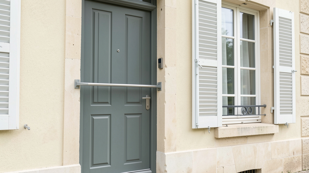 Barre de sécurité pour renforcer une porte d’entrée